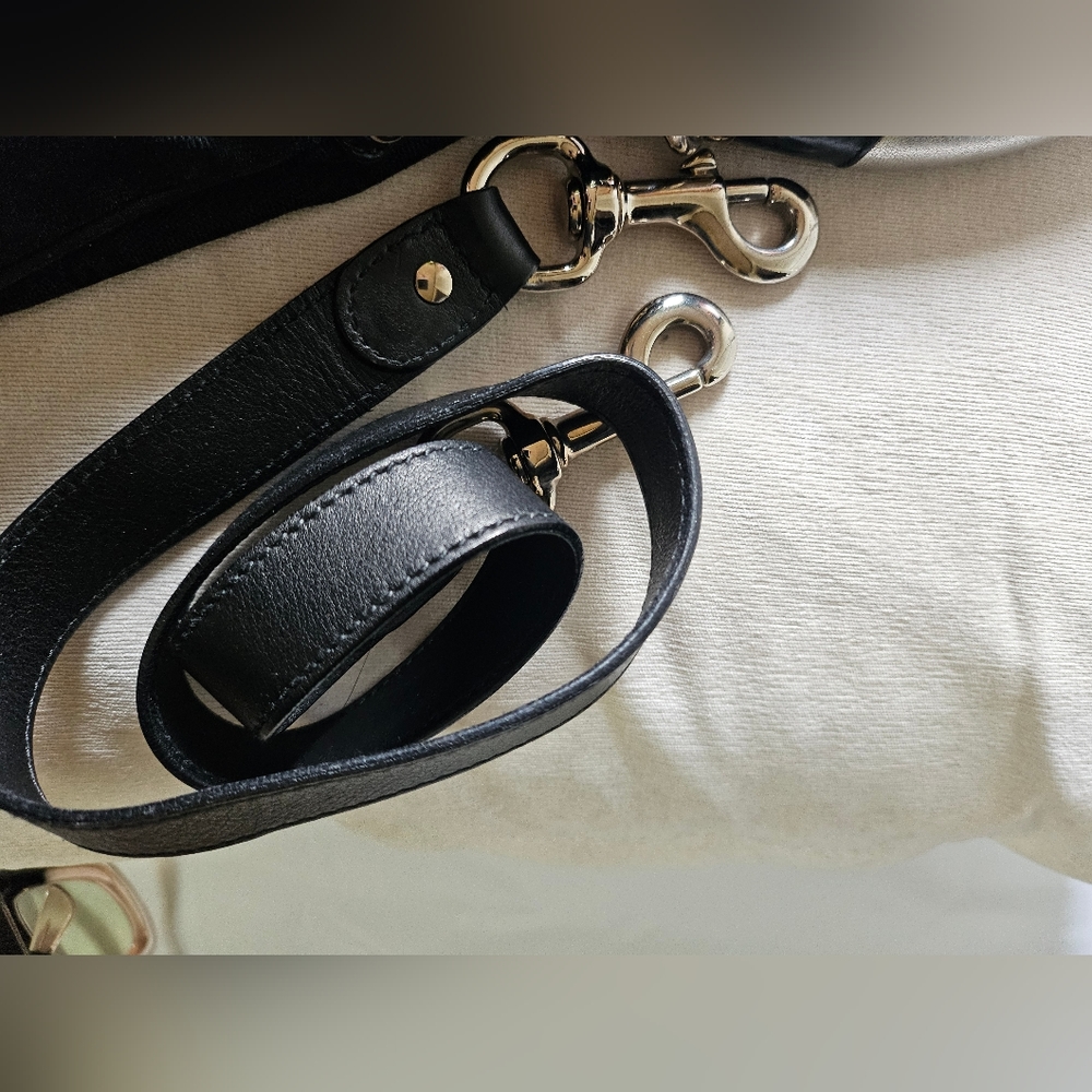 🔥SOLD🔥GUCCI Black GG Fabric Medium Babouska Indy Top Handle Bag - Picture 17 of 17